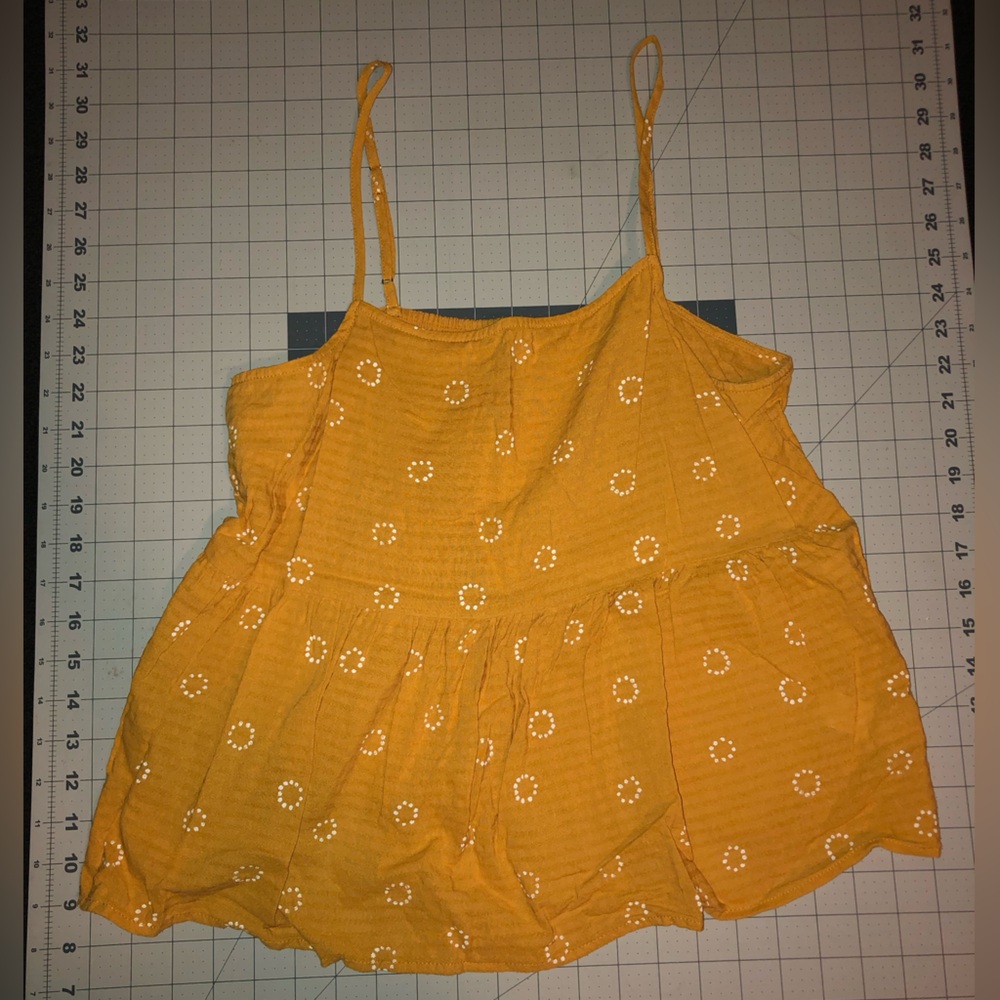 a.n.a Top. Size large. Yellow color.